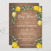 レモンと木の田舎のベビーシャワーの招待状 招待状 (正面/裏面)