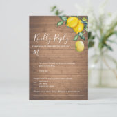 レモンと木の結婚式出欠カード 招待状 (スタンド正面)