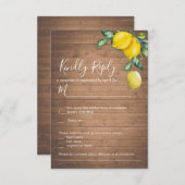 レモンと木の結婚式出欠カード 招待状 (正面/裏面)