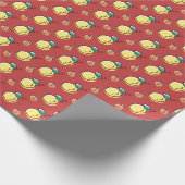 レモンと桃 ラッピングペーパー (角)