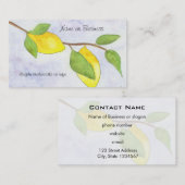 レモンと水葉色の木の枝 名刺 (正面/裏面)