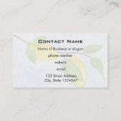 レモンと水葉色の木の枝 名刺 (裏面)