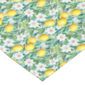 レモンと白い花 – フランスの Country Decor テーブルクロス (アングル)