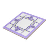 レモンと紫のアールデコ タイル (側面)