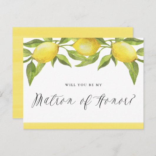 レモンと緑が私の名誉の宝になる 案内ポストカード (正面/裏面)