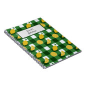 レモンと緑のギンガム ノートブック (右側)