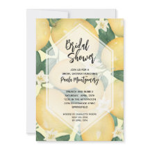 レモンと緑のブライダルシャワー