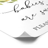 レモンと緑のベビーは甘いトリートサイン ポスター (角)