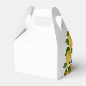 レモンと緑のリース結婚式の引き出物ボックス フェイバーボックス (裏面サイド)