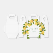 レモンと緑のリース結婚式の引き出物ボックス フェイバーボックス (折り畳みなし)