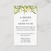 レモンと緑のレシピリクエスト エンクロージャーカード (正面)