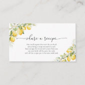 レモンと緑の柑橘類レシピリクエストカード エンクロージャーカード (正面)