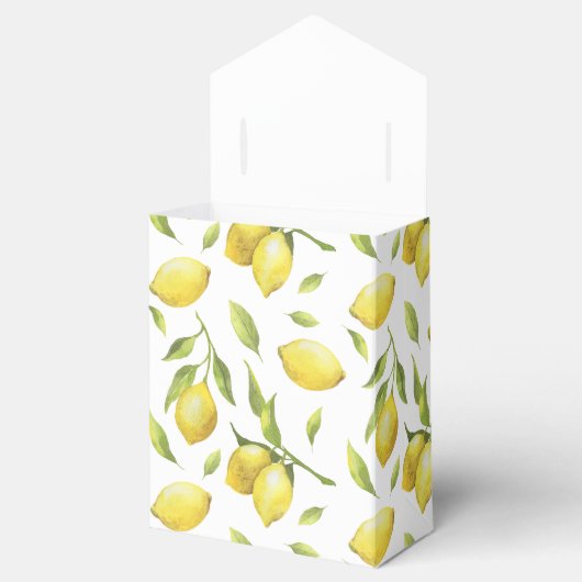 レモンと緑の水の色のギフト結婚ズ フェイバーボックス (オープン)