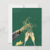 レモンと緑の水の色ブランチ&バブリー 招待状 (裏面)