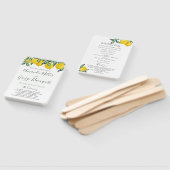 レモンと緑の結婚式のプログラムファン ハンドファン (組立なし)