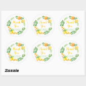 レモンと緑の赤ちゃんシャワーありがとう ラウンドシール (シート)