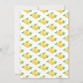 レモンと緑の赤ちゃんシャワー 招待状 (裏面)