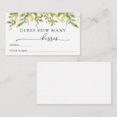 レモンと緑はどれくらいのキス エンクロージャーカード (正面/裏面)