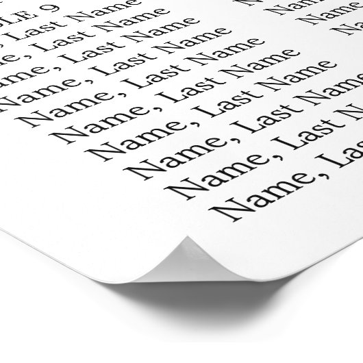 レモンと緑12テーブル結婚のシーティングチャート ポスター (角)