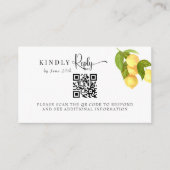 レモンと緑 | RSVP エンクロージャーカード (正面)
