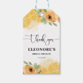レモンと花のブライダルシャワー ギフトタグ (正面)