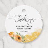 レモンと花のブライダルシャワー フェイバータグ (正面)