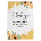 レモンと花のブライダルシャワー ミディアムペーパーバッグ (裏面)