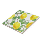 レモンと花の葉 タイル (側面)