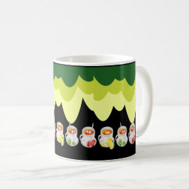 レモンと花を添えたさわやかなヘルシーティー コーヒーマグカップ