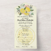 レモンと花バージョン2 オールインワン招待状 (内側)