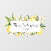 レモンと花フローラエレガント枠 ウィンドウサイン (シート)