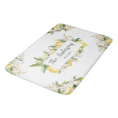 レモンと花フローラ植物姓 バスマット (アングル)