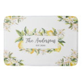 レモンと花フローラ植物姓 バスマット (正面)