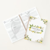 レモンと花フローラ植物学レシピ書 ノートブック (内部)