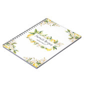 レモンと花フローラ植物学レシピ ノートブック (左側)