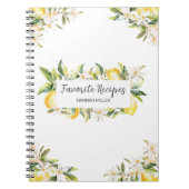 レモンと花フローラ植物学レシピ ノートブック (正面)