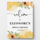 レモンと花ブライダルシャワー歓迎 フォトプラーク (正面)