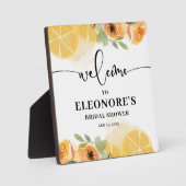 レモンと花ブライダルシャワー歓迎 フォトプラーク (正面)