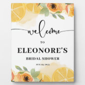 レモンと花ブライダルシャワー歓迎 フォトプラーク (正面)