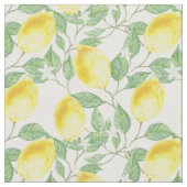 レモンと花 ファブリック (クローズアップ)
