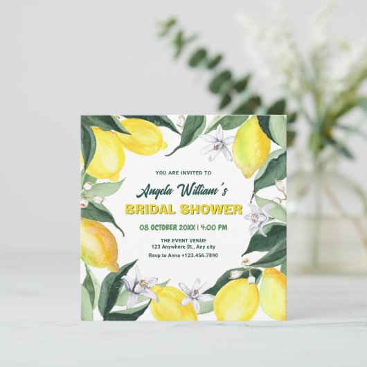 レモンと花 招待状 (スタンド正面)