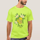 レモンと花 Tシャツ (正面)