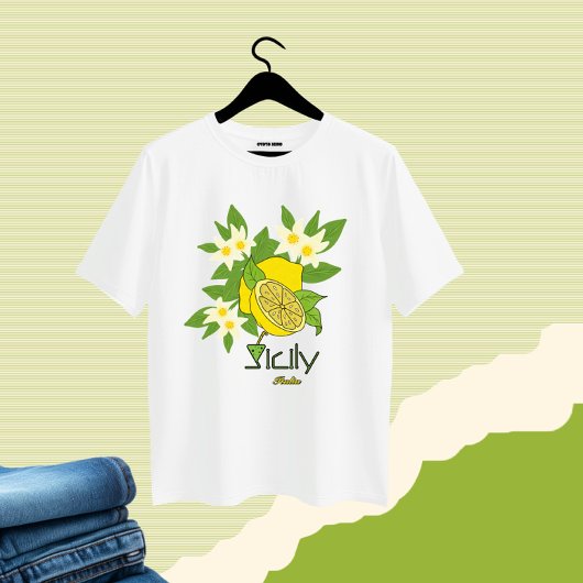 レモンと花 Tシャツ