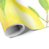 レモンと葉のデザイン ラッピングペーパー (ロールコーナー)