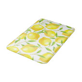 レモンと葉のパターンデザイン バスマット (アングル)
