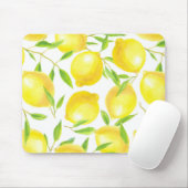 レモンと葉のパターンデザイン マウスパッド (マウス)