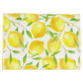 レモンと葉のパターンデザイン ラージペーパーバッグ (裏面)