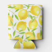 レモンと葉のパターンデザイン 缶クーラー (裏面)