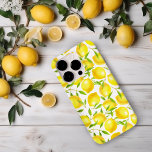 レモンと葉のパターンデザイン Case-Mate iPhone 14 PROケース<br><div class="desc">レモンやレモンで作った水葉色の模様</div>