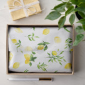 レモンと葉のパターン 薄葉紙 (ギフト)